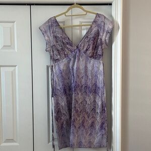 Reef Purple Chevron Midi Dress